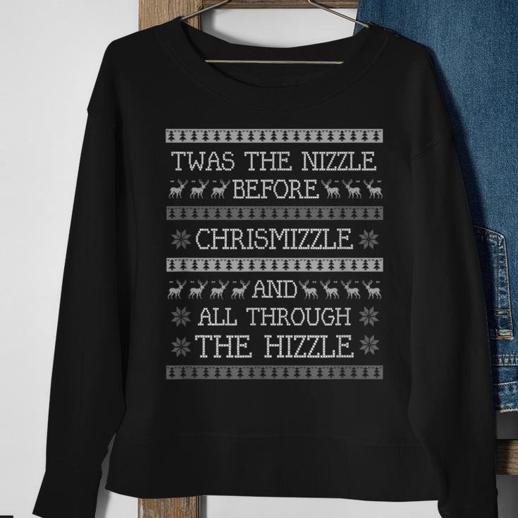 Twas The Nizzle Before Christmas Hip Hop Rap Gangsta Sweatshirt Gifts for Old Women