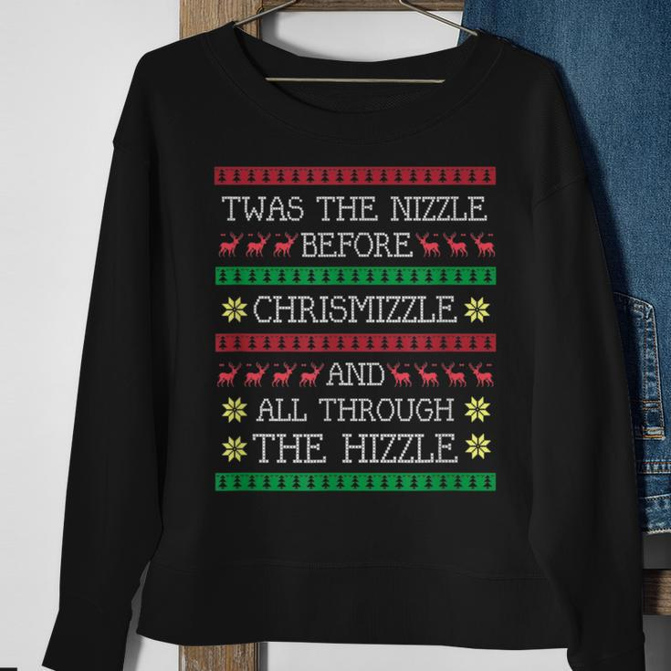 Twas The Nizzle Before Christmas Hip Hop Rap GangstaSweatshirt Gifts for Old Women