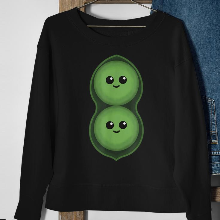 Two Peas In A Pod Pea Costume Sweatshirt Gifts for Old Women