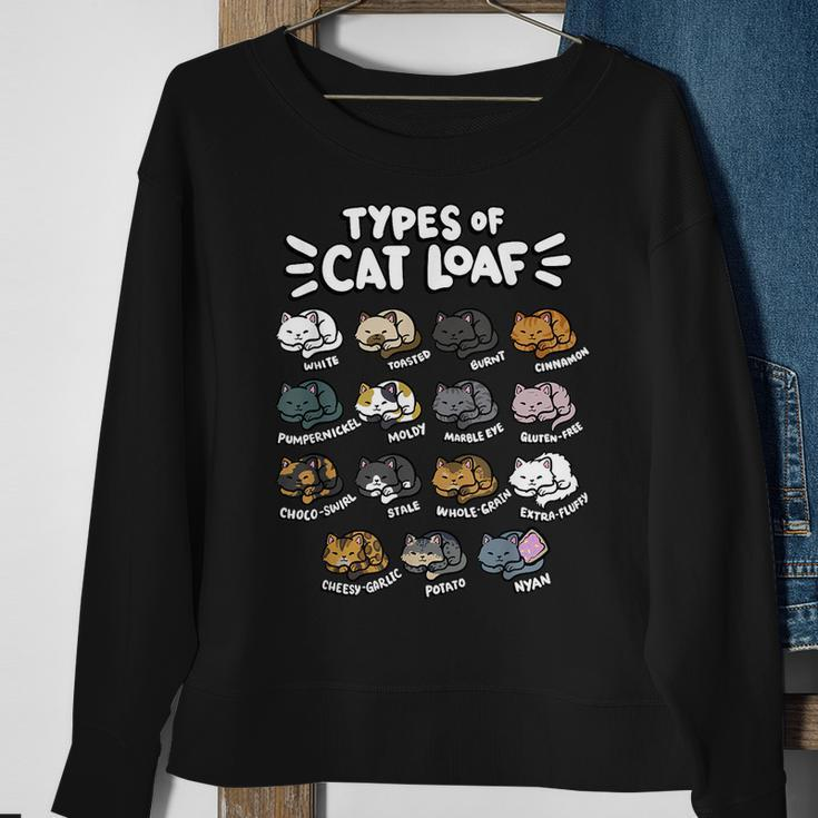 Types Of Cat Loaf Kitten Bread Lover Foodie Cute Pet Cat Sweatshirt Gifts for Old Women