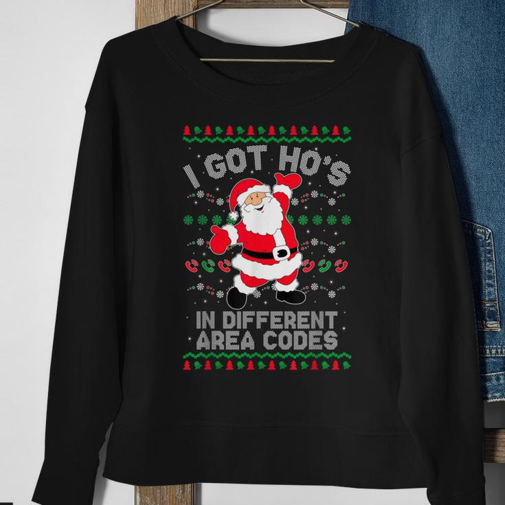 Ugly Christmas Sweater I Got Ho's In Different Area Codes Sweatshirt Gifts for Old Women