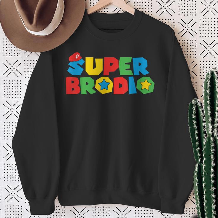 Ultimate Gaming Bro Comedic Brother Family Matching Sweatshirt Gifts for Old Women