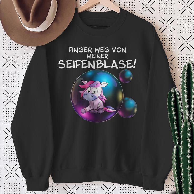 Unicorn Finger Weg Von Meiner Seifenblase S Sweatshirt Geschenke für alte Frauen