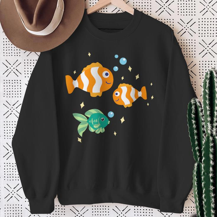 Unterwasserwelt Mit Fischen Und Meerestieren Sweatshirt Geschenke für alte Frauen