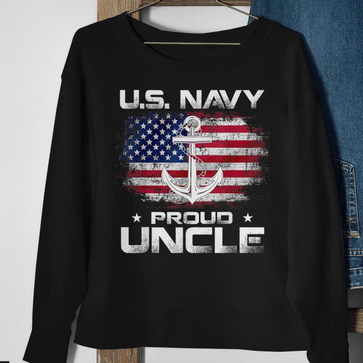 Us Navy Proud Uncle With American Flag Veteran Day Sweatshirt Gifts for Old Women