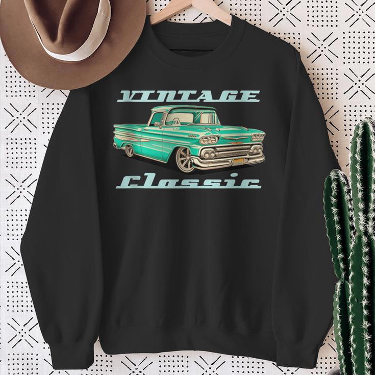 Usa Classic Trucks 1960 C10 Sure Looks Good Pickup Sweatshirt Gifts for Old Women