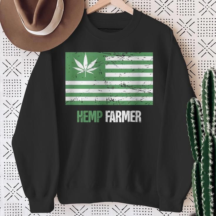 Usa Hemp Farming Organic Horticulture Hemp Farmer Sweatshirt Gifts for Old Women