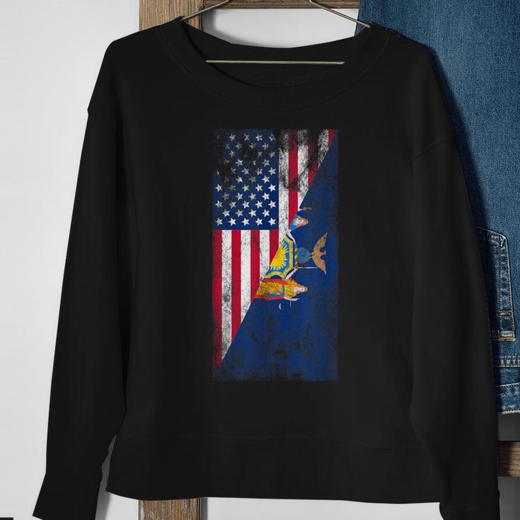 Usa New York Flags United States Of America New Yorker Sweatshirt Gifts for Old Women