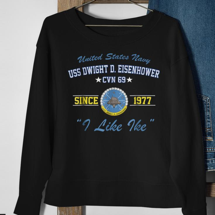 Uss Dwight D Eisenhower Cvn69 Aircraft Carrier Sweatshirt Gifts for Old Women