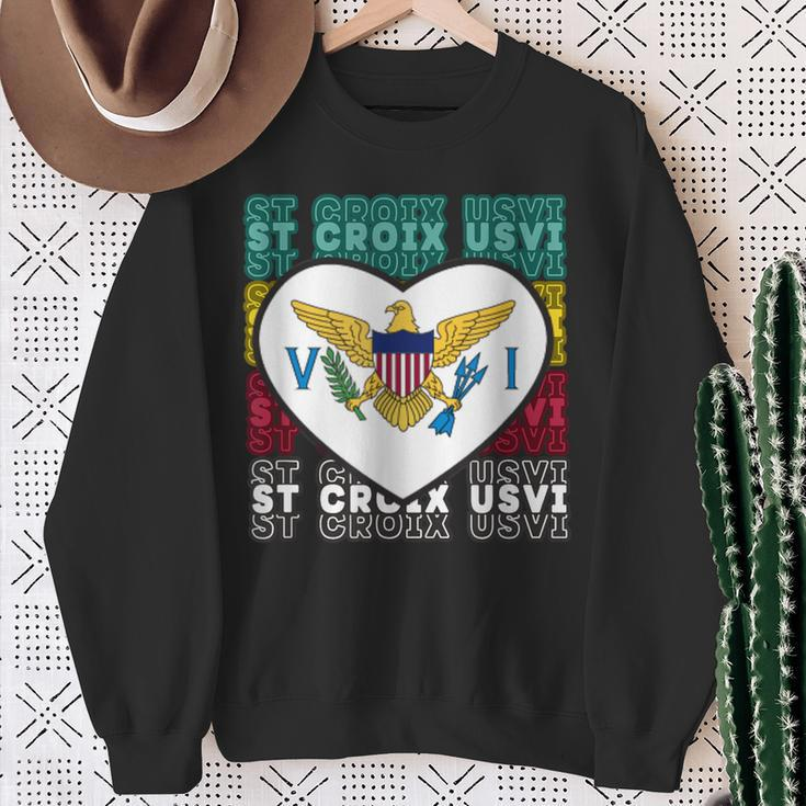 Usvi St Croix Crucian Usvi St Croix Usvi Souvenir Sweatshirt Gifts for Old Women