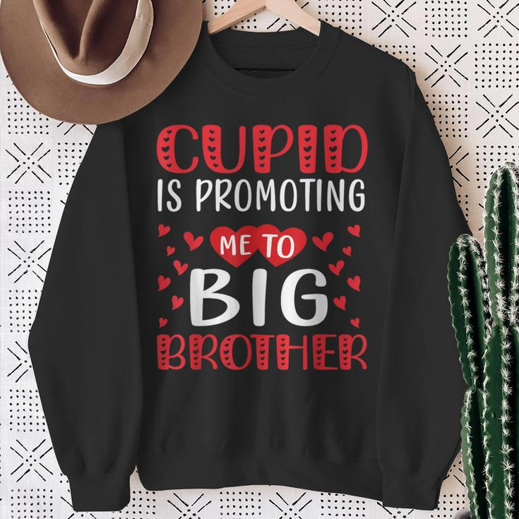 Valentines Day Cupid Is Promoting Me To Big Brother Toddler Sweatshirt Gifts for Old Women