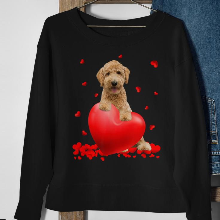 Valentines Day Golden Doodle Heart Dog Lovers Sweatshirt Gifts for Old Women