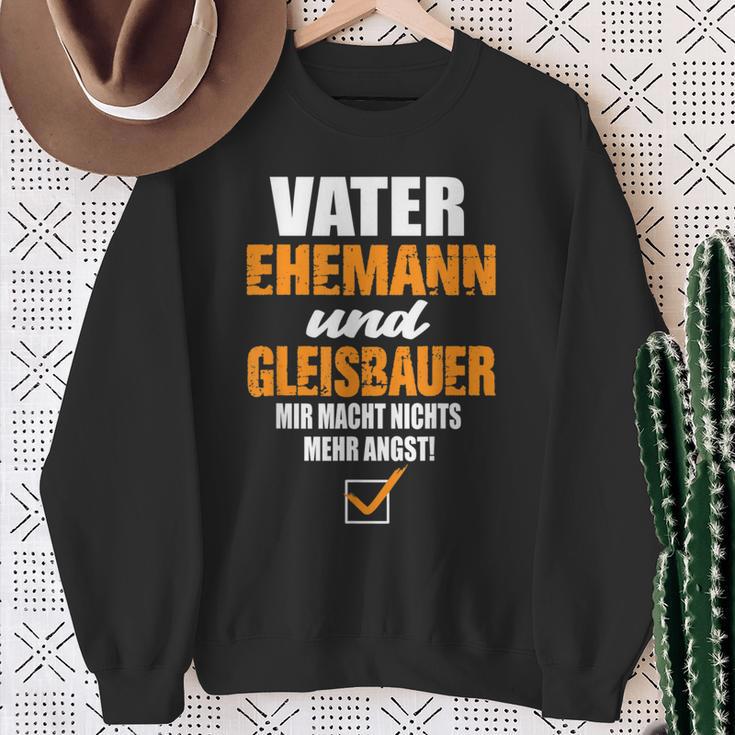 Vater Ehemann Und Gleisbauer Gleisbau Eisenbahn Eisenbahner Sweatshirt Geschenke für alte Frauen