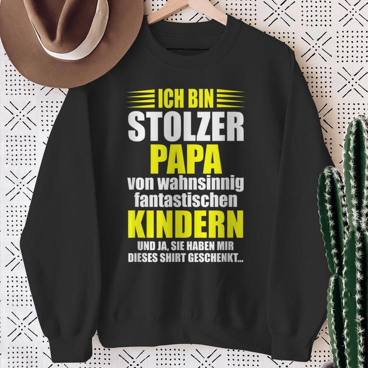 Vater Stolzer Papaatertag Spruch Sprüche Geschenkidee Sweatshirt Geschenke für alte Frauen