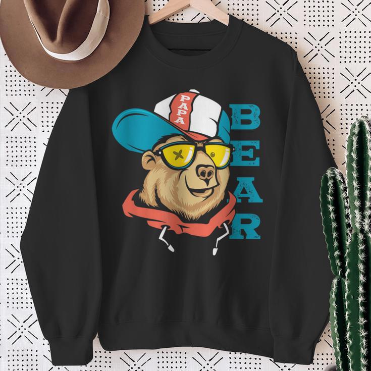 Vatertagsgeschenk Papa Bear Papa Bär Spruch Lustig Für Papa Sweatshirt Geschenke für alte Frauen