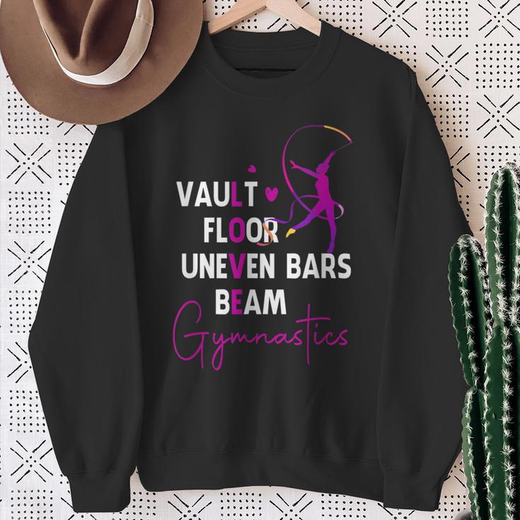 Vault Floor Uneven Bars Balance Beam Gymnastics Athlete Sweatshirt Gifts for Old Women