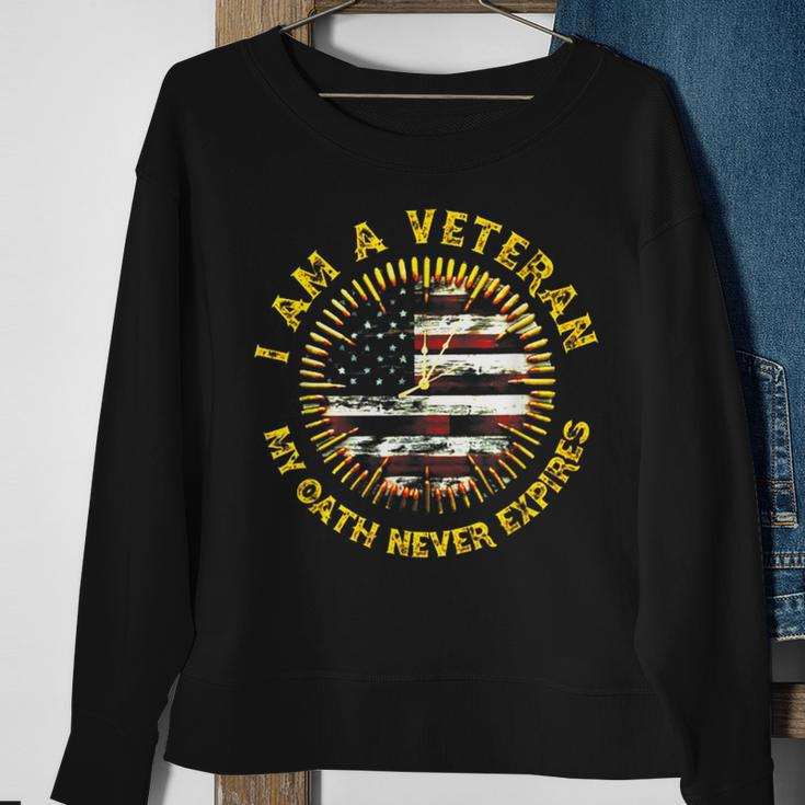 I Am A Veteran My Oath Never Expires Veterans Sweatshirt Gifts for Old Women