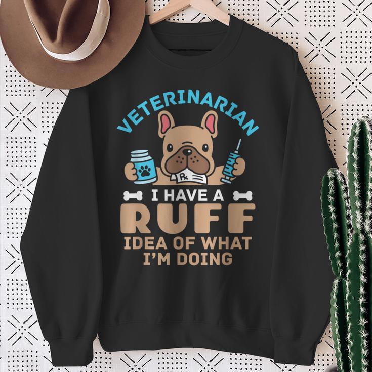 Veterinarian Veterinary Dog Animal Doctor Vet Ruff Idea Sweatshirt Gifts for Old Women