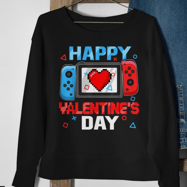 Video Game Controller Heart Happy Valentines Day Boy Toddler Sweatshirt Gifts for Old Women