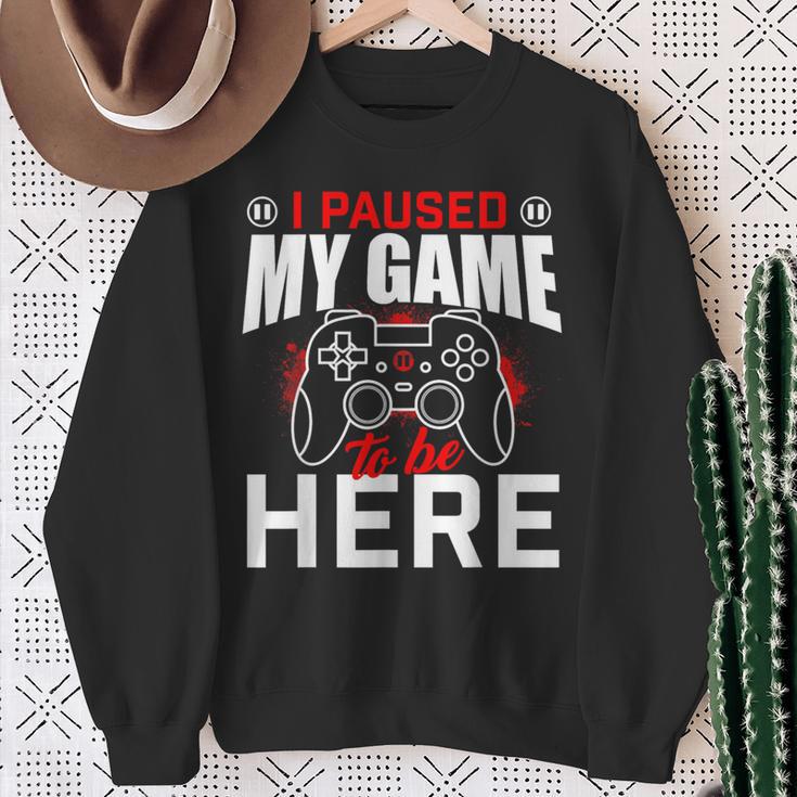 Video-Spiel Pausiert Gaming & Gamer Geschenk Sweatshirt Geschenke für alte Frauen