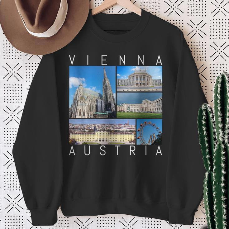 Vienna Austria Souvenir Vienna Famous Landmarks Sweatshirt Geschenke für alte Frauen