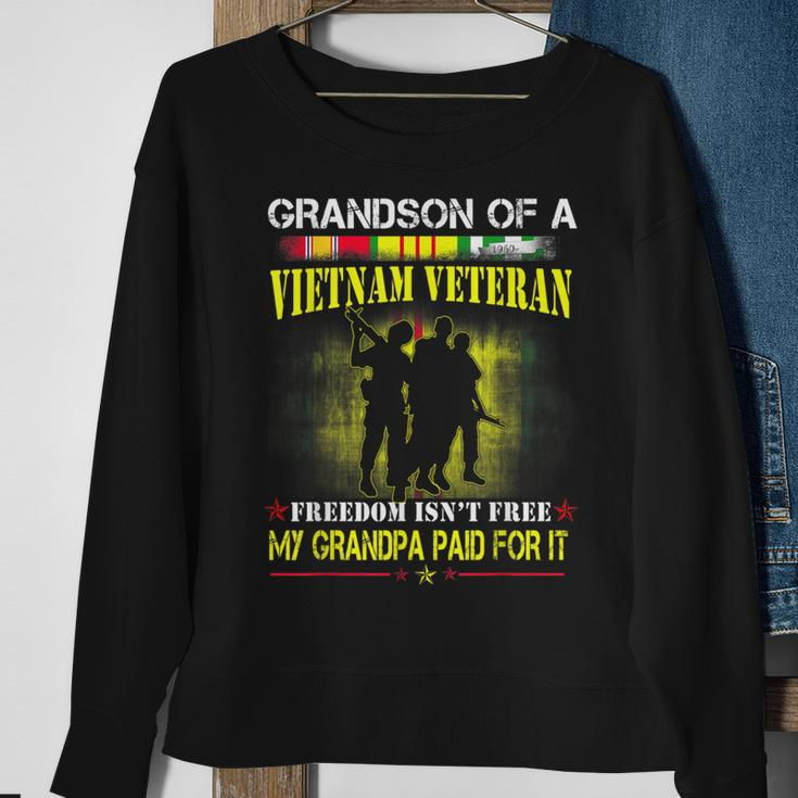 Vietnam Veteran Grandson My Grandpa Paid For It Sweatshirt Gifts for Old Women