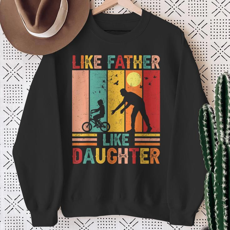 Vingate Retro Like Father Like Daughter Dad Fathers Day Sweatshirt Gifts for Old Women