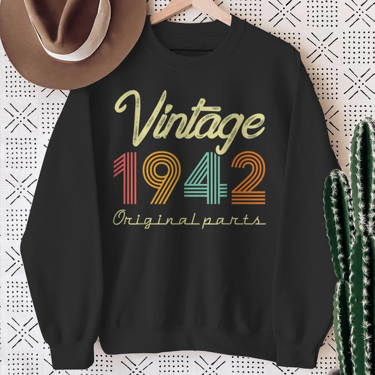 Vintage 1942 Original Parts 80 Years Old 80Th Birthday Sweatshirt Gifts for Old Women