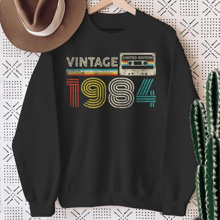 Vintage 1984 Classic Birthday 1984 Cassette Tape Vintage Sweatshirt Gifts for Old Women