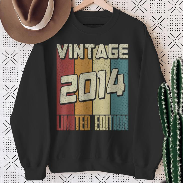 Vintage 2014 Limited Edition 10Th Birthday Sweatshirt Gifts for Old Women