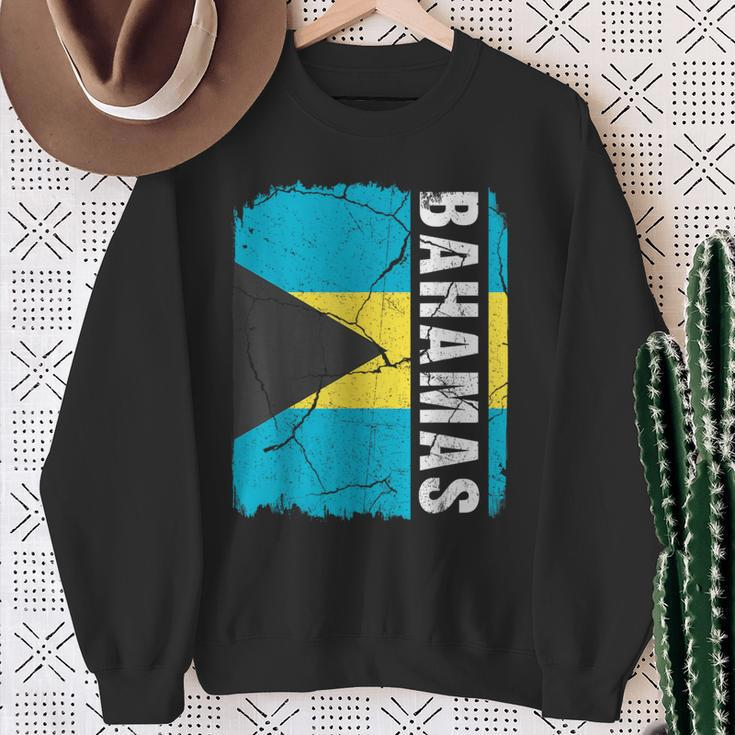Vintage Bahamian Flag Bahamas Pride Roots Heritage Sweatshirt Gifts for Old Women