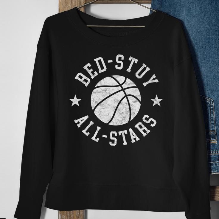 Vintage Bed-Stuy All-Stars Retro Distressed 80S Basketball Sweatshirt Gifts for Old Women