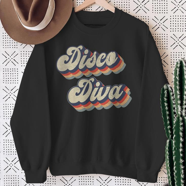 Vintage Dancing Retro 70S 80S Party Disco Diva Sweatshirt Gifts for Old Women