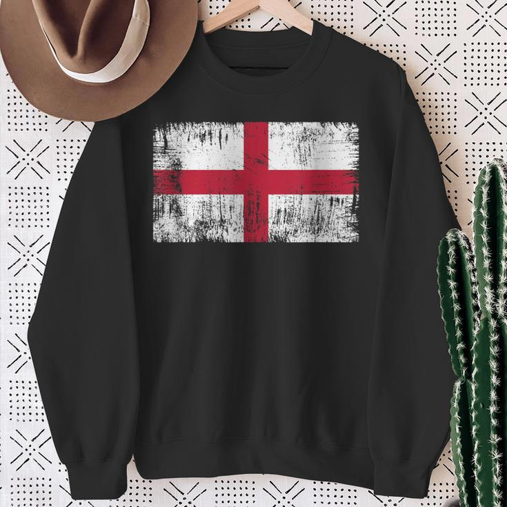Vintage English Banner Fan England Flag Retro Sweatshirt Gifts for Old Women