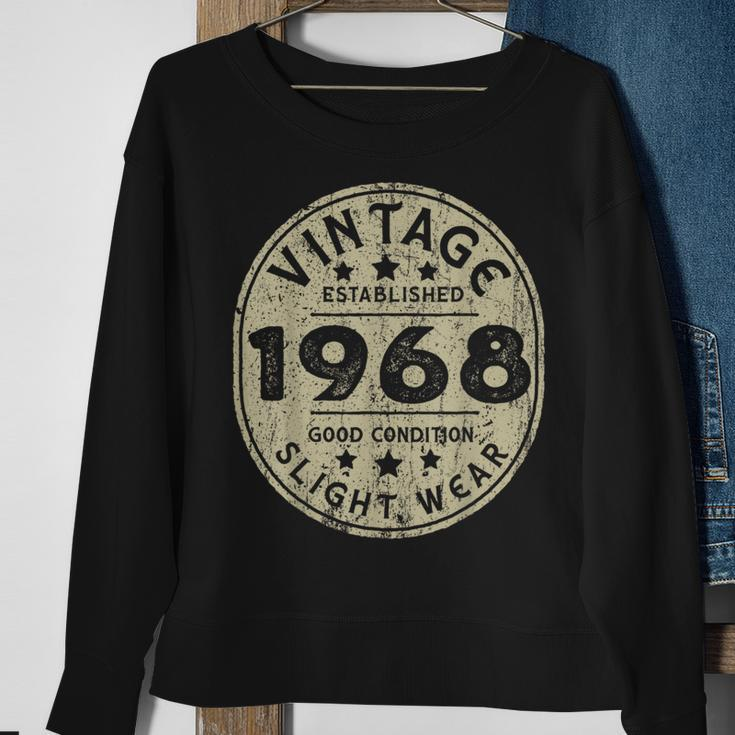 Vintage Established 1968 55Th Birthday Party Retro Men Sweatshirt Gifts for Old Women