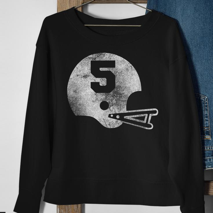 Vintage Football Jersey Number 5 Player Number Sweatshirt Gifts for Old Women