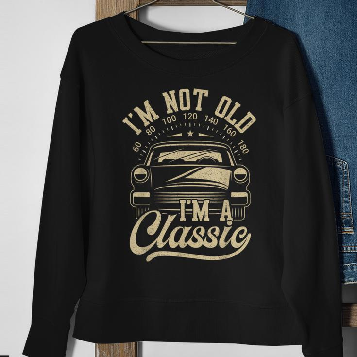 Vintage I'm Not Old I'm A Classic Car Lover Quote Sweatshirt Gifts for Old Women