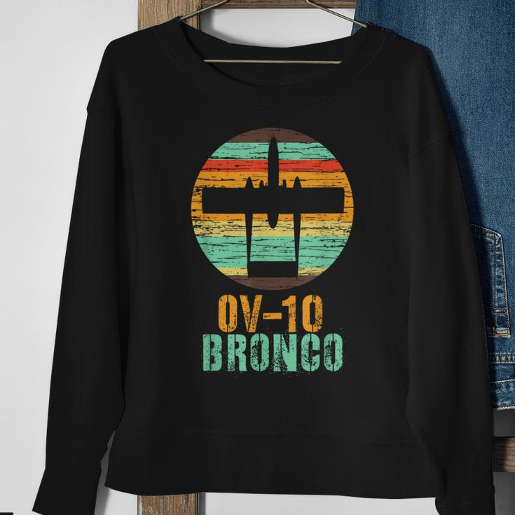 Vintage Ov-10 Bronco Military Aviation Sweatshirt Gifts for Old Women