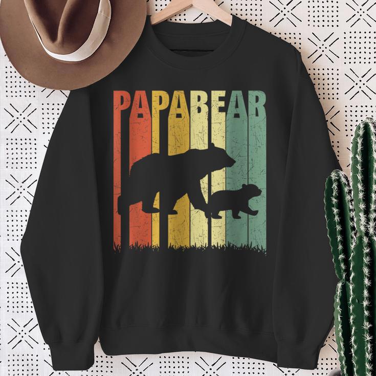 Vintage Papa Bär Baby Bäratertag Xmas Geschenk Retro Daddy Sweatshirt Geschenke für alte Frauen