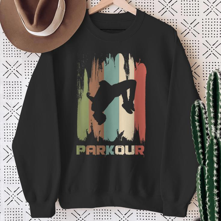 Vintage Parkour Freerunner Retro Parkour Runner Sweatshirt Geschenke für alte Frauen