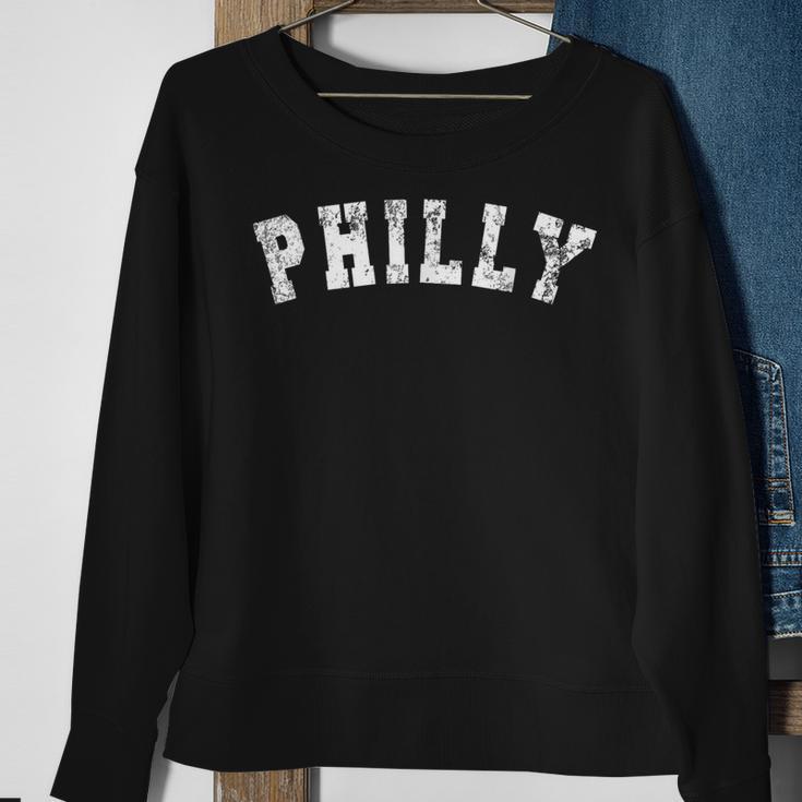 Vintage Philadelphia Distressed Philly Apparel Sweatshirt Gifts for Old Women