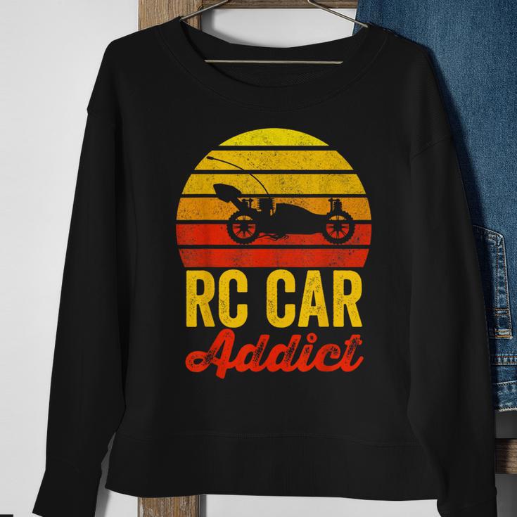 Vintage Rc Cars Addict Rc Racer Rc Car Lover Boys Fun Sweatshirt Gifts for Old Women