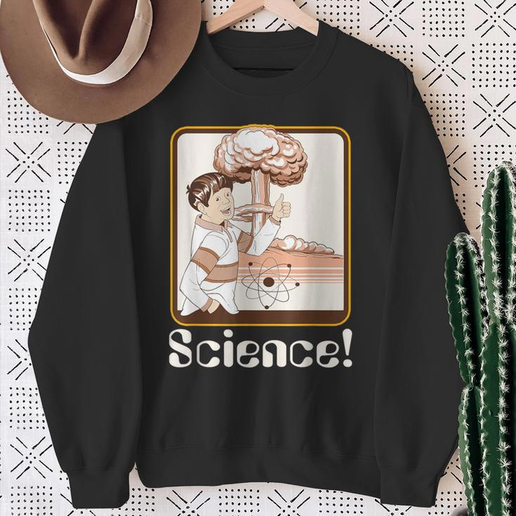 Vintage Science Atomic Bomb Retro Nerd Geek Sweatshirt Gifts for Old Women