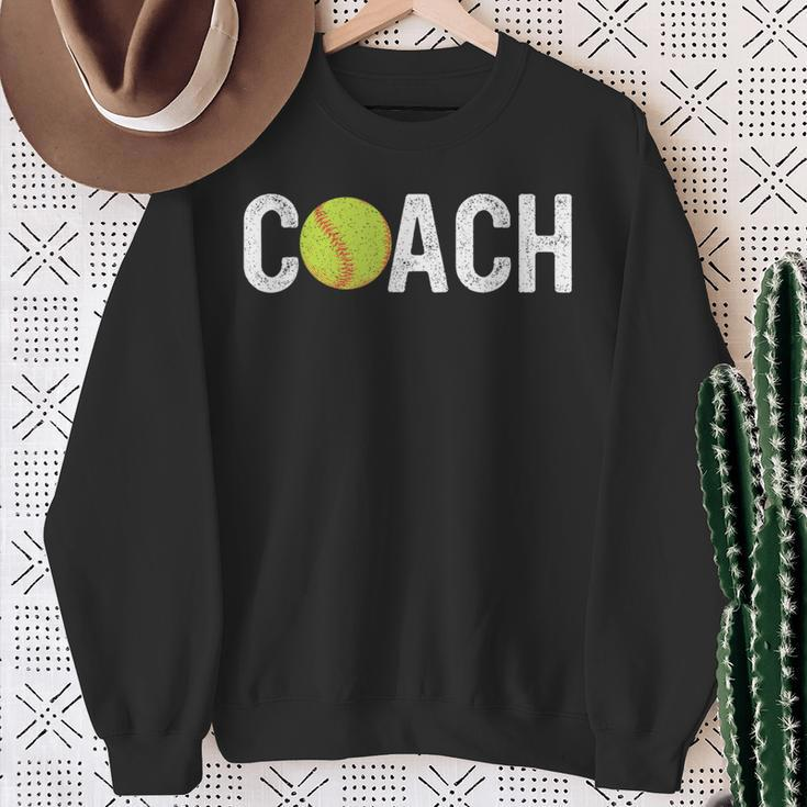 Vintage Softball Coaches Appreciation Softball Coach Sweatshirt Gifts for Old Women