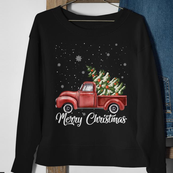 Vintage Wagon Christmas Tree On Car Xmas Vacation Sweatshirt Gifts for Old Women