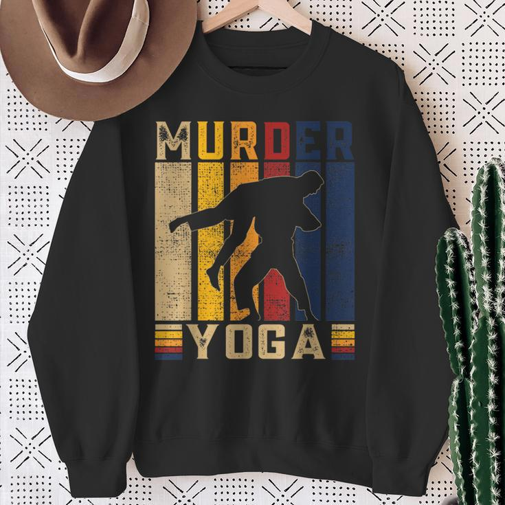 Vintage Yoga Martial Arts Jiu Jitsu Karate Sports Sweatshirt Gifts for Old Women