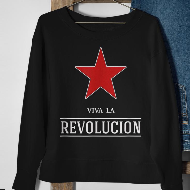 Viva La Revolucion Red Star Es Lebe Die Revolution Sweatshirt Geschenke für alte Frauen