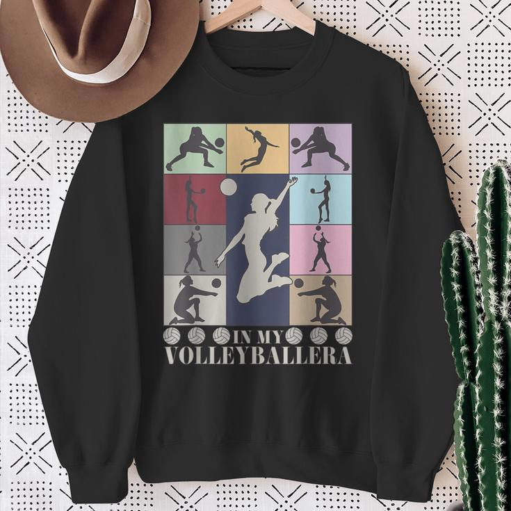 In My Volleyball Era Retro Vintage Volleyball Sport Game Day Sweatshirt Gifts for Old Women