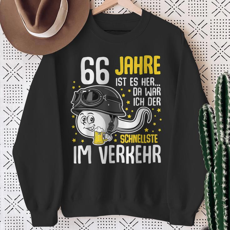 Vor 66 Jahren Der Fastest In Traffic 66Th Birthday Man Sweatshirt Geschenke für alte Frauen