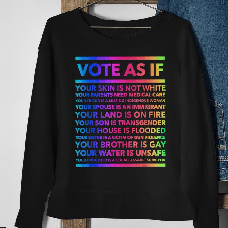 Vote As If Your Skin Is Not White Intersectional Sweatshirt Gifts for Old Women